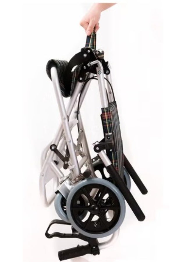 فوشان كرسي متحرك من الألمنيوم خفيف الوزن باطارات خلفية صغيرة - Image 2